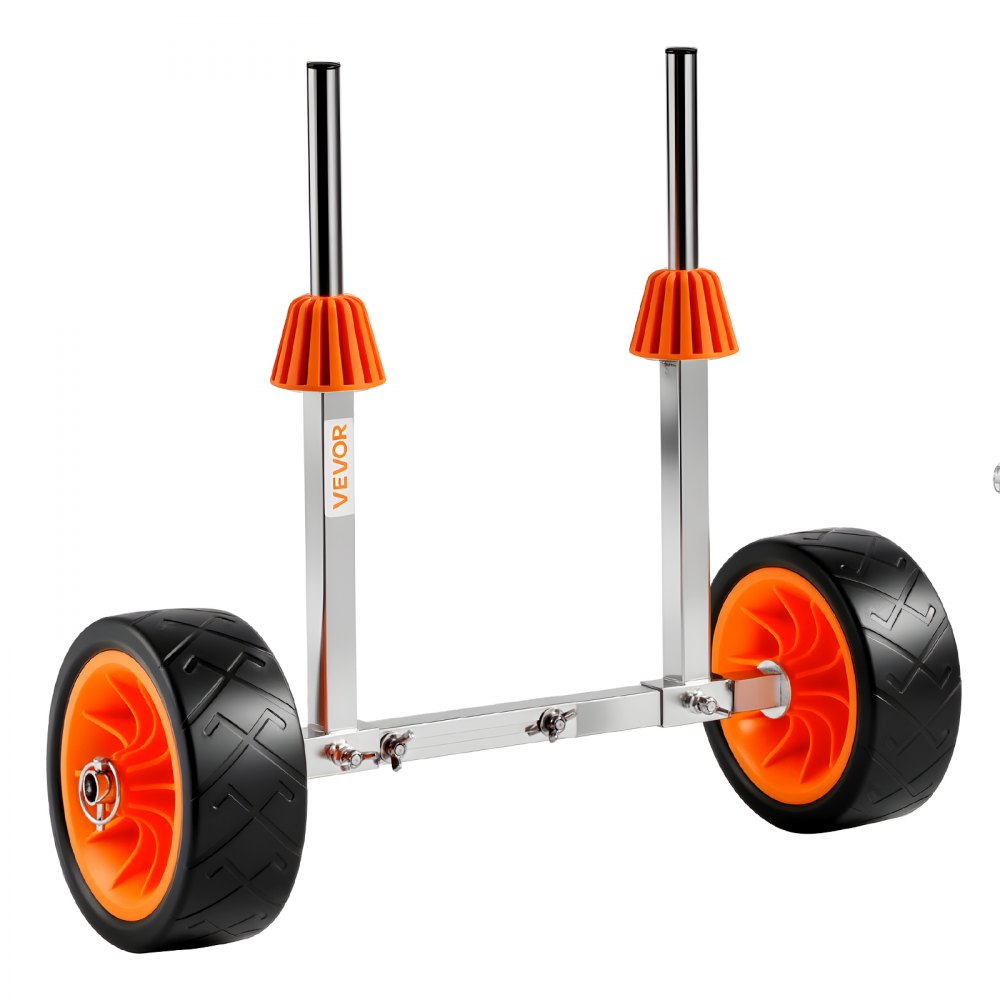 VEVOR Kayak Cart, 250 lbs Load Capacity, Canoe Cart Dolly with 7.5-inch Solid Rubber Tires & Kickstand, Assembles & Disassembles Within Seconds, Paddle Board Trolley for Kayaks, Canoes, Paddleboards