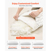 VEVOR Bed Pillow for Sleeping, King Size Luxury Quality Hotel Pillow with Memory Foam Fill, Supportive & Adjustable, Includes Natural Firber Pillowcase, Bedding for Back, Stomach and Side Sleepers
