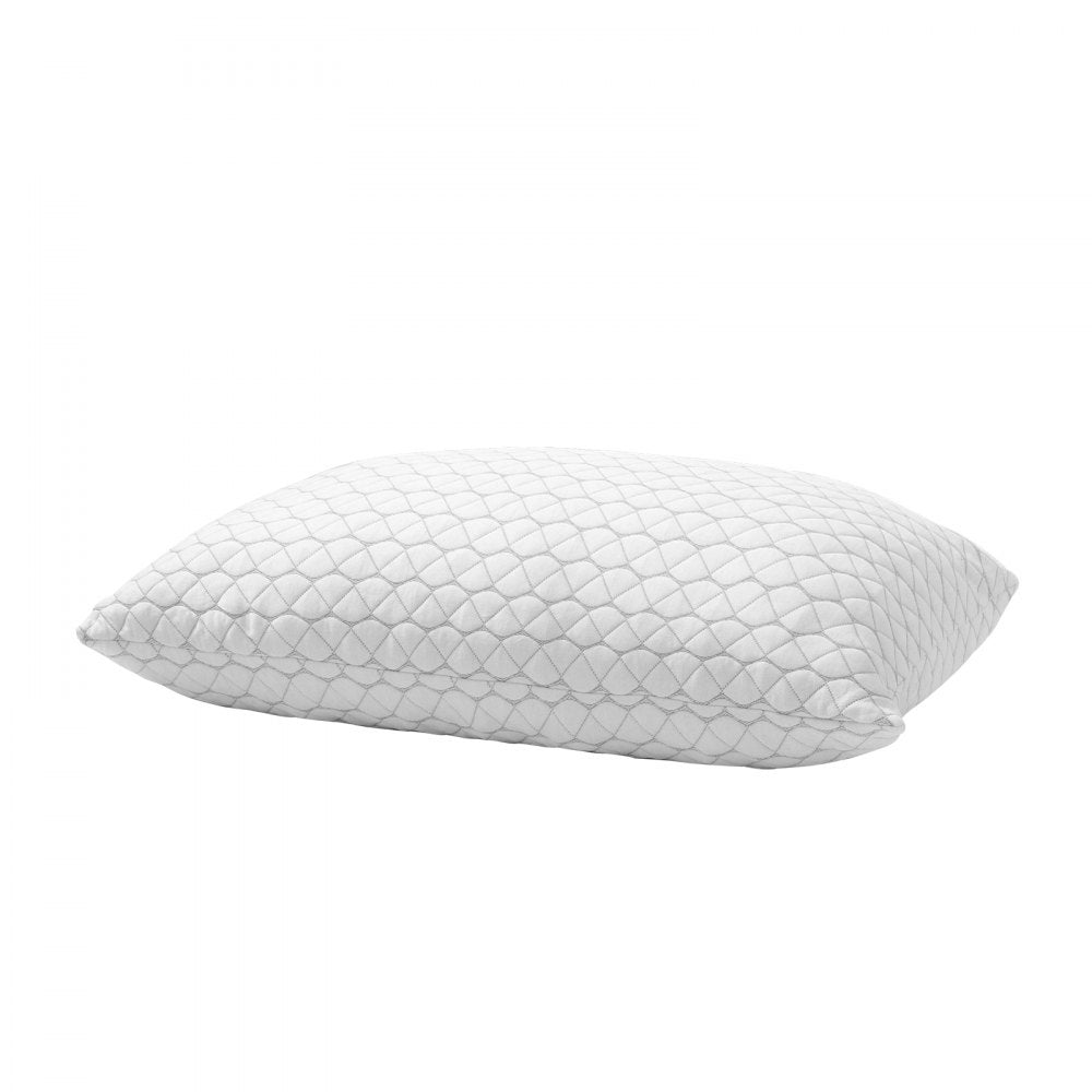 VEVOR Bed Pillow for Sleeping, Queen Size Luxury Quality Hotel Pillow with Memory Foam Fill, Supportive & Adjustable, Includes Natural Firber Pillowcase, Bedding for Back, Stomach and Side Sleepers