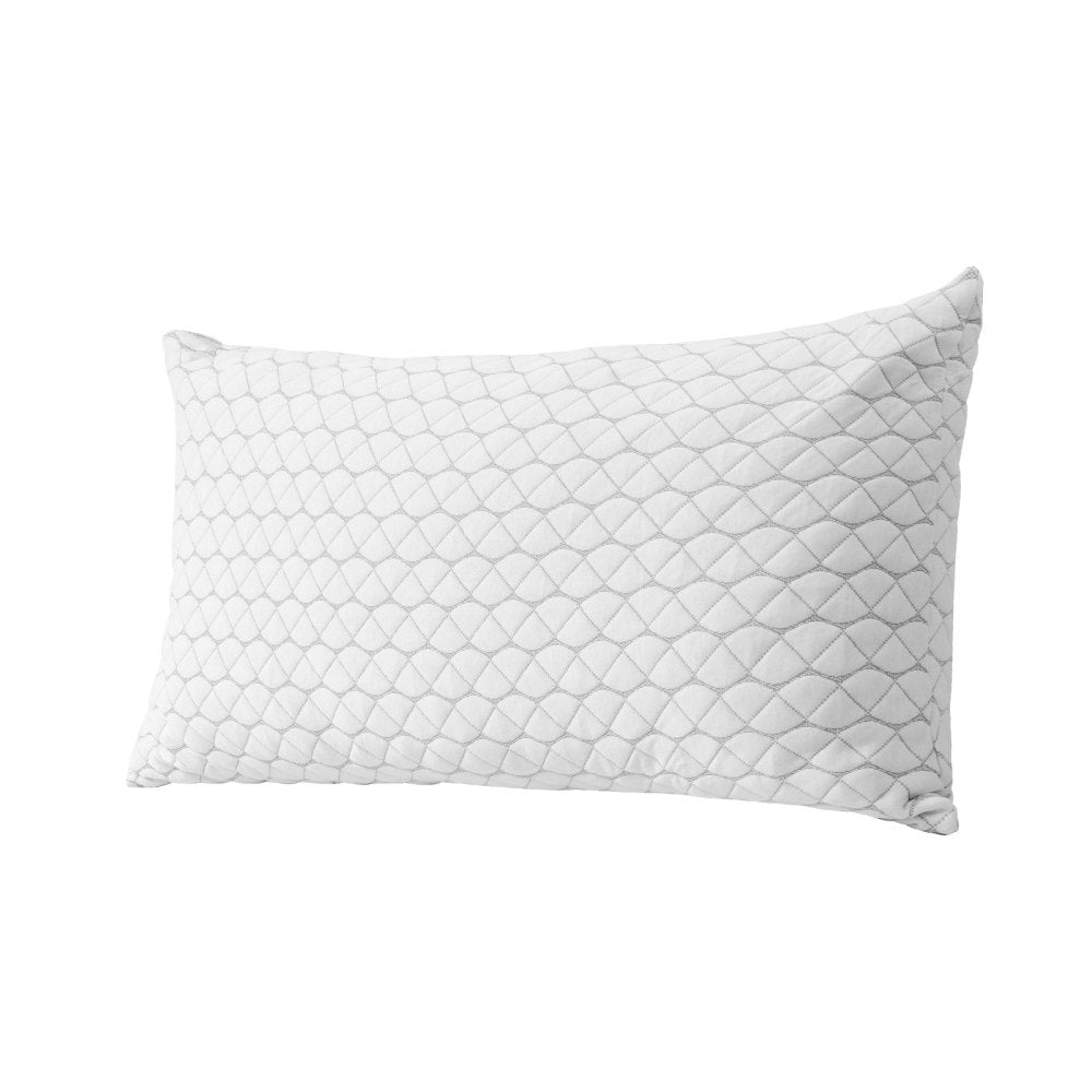 VEVOR Bed Pillow for Sleeping, Queen Size Luxury Quality Hotel Pillow with Memory Foam Fill, Supportive & Adjustable, Includes Natural Firber Pillowcase, Bedding for Back, Stomach and Side Sleepers