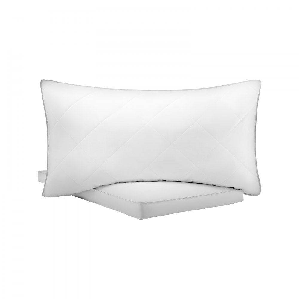 VEVOR Bed Pillows for Sleeping, Set of 2, Queen Size Luxury Quality Hotel Pillows with Original Down Alternative Filling, Supportive and Fluffy, Bedding for Back, Stomach and Side Sleepers, White