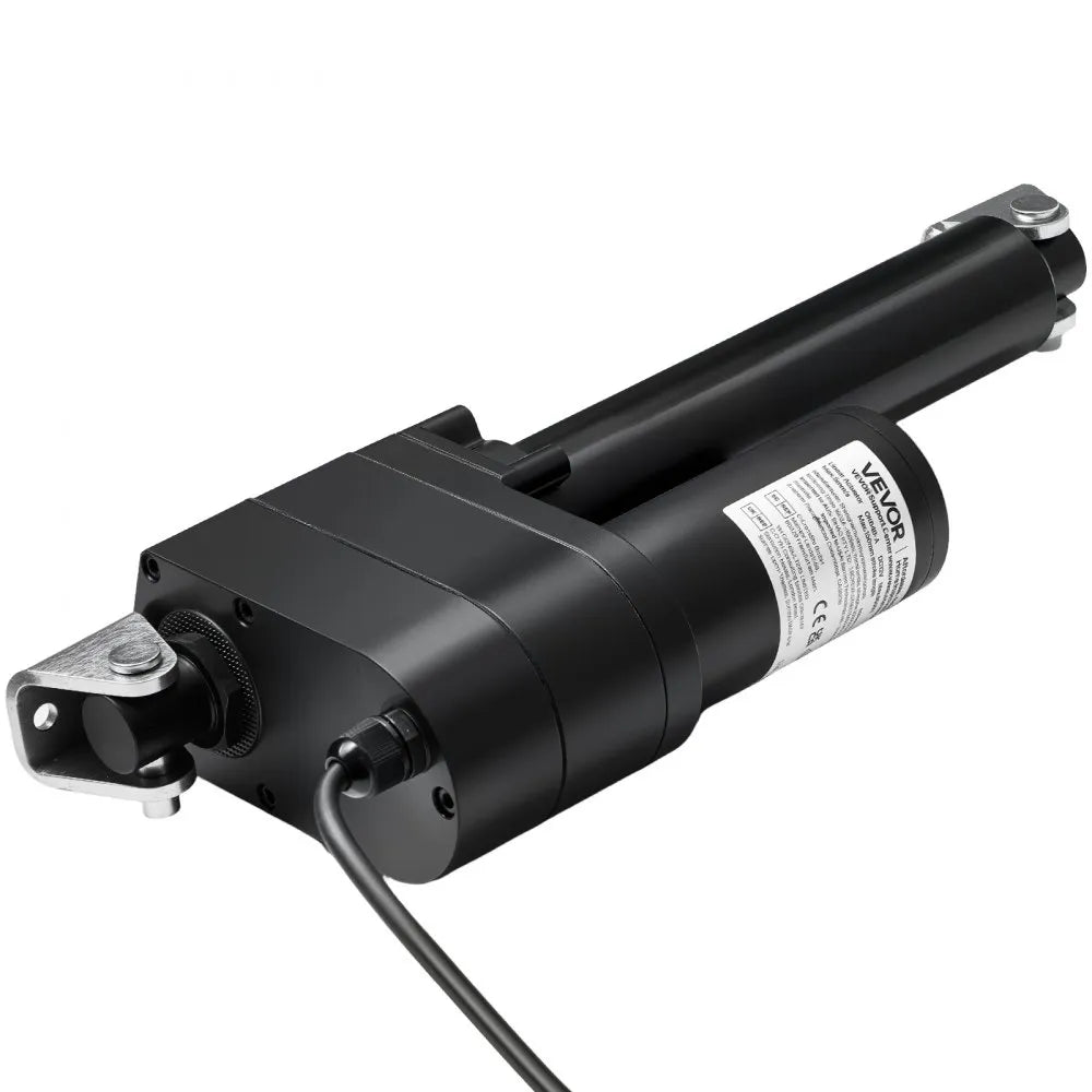 VEVOR 12V Linear Actuator, 6 Inch Ultra Heavy-Duty 2023lbs/9000N Linear Motion Actuator, IP65 Waterproof 0.2"/s with Mounting Brackets for Industrial Machinery Vessels, Heavy Lifting Systems