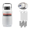 VEVOR Liquid Nitrogen Tank, 3 L Aluminum Alloy Liquid Nitrogen Container, LN2 Tank Dewar with 6 Canisters and Carry Bag with Straps, Cryogenic Tank for Beauty Industry, Semen Preservation, Scientific