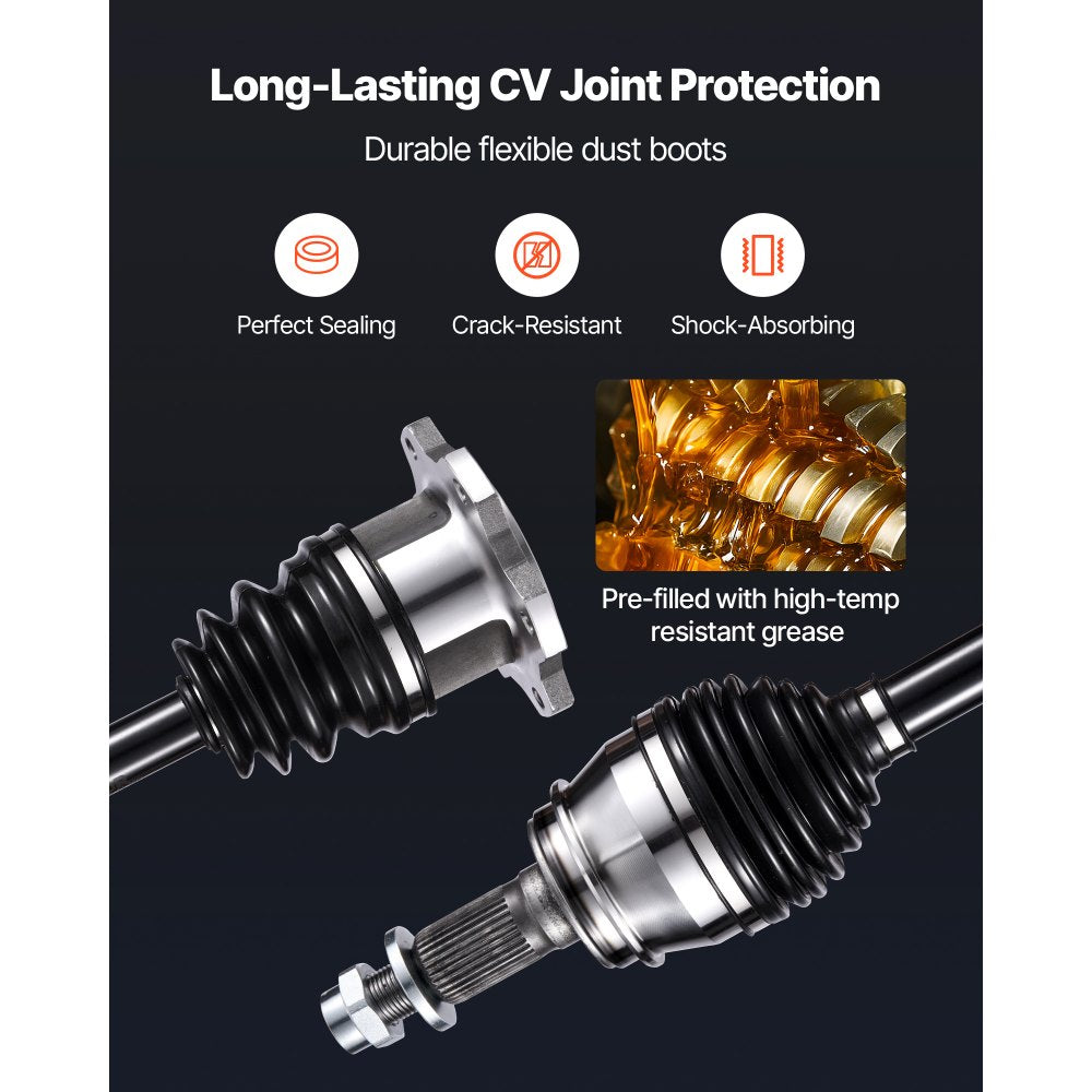 VEVOR CV Axle Shaft Assembly, 2 Pieces Front Left & Right (Driver and Passenger Side), Automotive Replacement Axles Pair Compatible with 1999-2006 Chevrolet Silverado 1500, Alloy Steel & Carbon Steel