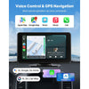 VEVOR Wireless Car Stereo, 7-Inch HD Portable Radio Touch Screen Compatible with Apple CarPlay & Android Auto, CarPlay Screen with Backup Camera, Voice Control, Mirror Link, Bluetooth, GPS Navigation