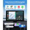VEVOR Wireless Car Stereo, 9-Inch HD Portable Radio Touch Screen with Apple CarPlay and Android Auto, CarPlay Screen with Front & Backup Cameras, Voice Control, Mirror Link, Bluetooth, GPS Navigation