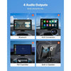 VEVOR Wireless Car Stereo, 9-Inch HD Portable Radio Touch Screen with Apple CarPlay and Android Auto, CarPlay Screen with Front & Backup Cameras, Voice Control, Mirror Link, Bluetooth, GPS Navigation