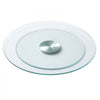 VEVOR 20 in Glass Lazy Susan Turntable, 360° Rotation Round Clear Tabletop Rotating Tray, Tempered Glass Dining Table Centerpiece, Smooth and Silent Spin, for Family Gatherings, Banquets & Weddings