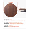VEVOR 24 in Wood Lazy Susan Turntable, 360° Rotation Round Clear Tabletop Rotating Tray, Acacia Wood Dining Table Centerpiece, Smooth and Silent Spin, for Family Gatherings, Banquets and Weddings