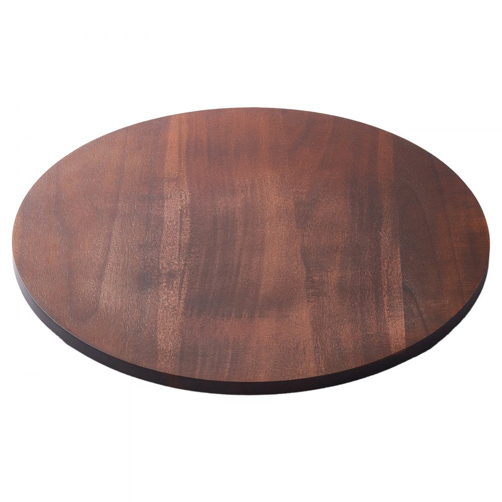VEVOR 24 in Wood Lazy Susan Turntable, 360° Rotation Round Clear Tabletop Rotating Tray, Acacia Wood Dining Table Centerpiece, Smooth and Silent Spin, for Family Gatherings, Banquets and Weddings