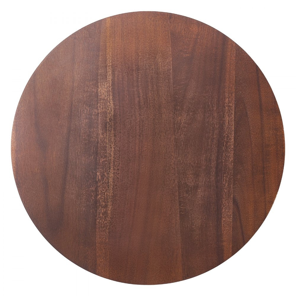 VEVOR 24 in Wood Lazy Susan Turntable, 360° Rotation Round Clear Tabletop Rotating Tray, Acacia Wood Dining Table Centerpiece, Smooth and Silent Spin, for Family Gatherings, Banquets and Weddings
