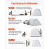VEVOR Inflatable SUV Tent with Awning, 8 x 6.7 ft 3-Season SUV Tailgate Tent with Ventilated Doors & Mesh Window, PU2000mm Waterproof Car Rear Hatch Tents for Outdoor Camping - Air Pump Included