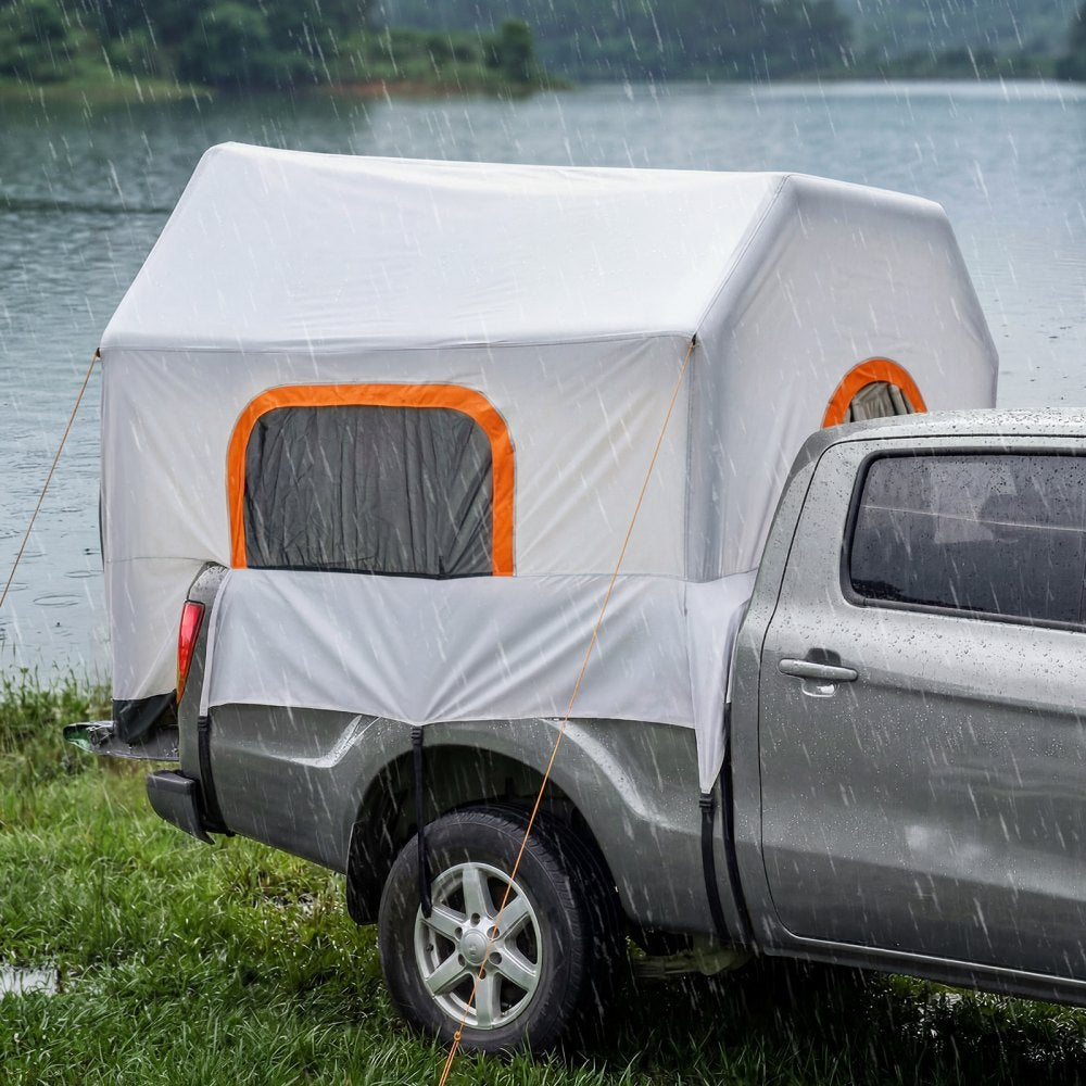 VEVOR Inflatable Pickup Truck Tent, 7.2 x 5.4 FT 3-Season Truck Bed Tent with Ventilated Mesh Windows, PU2000mm Waterproof Pickup Camping Tents for Outdoor Hiking Activities - Air Pump Included