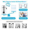 VEVOR 1.1Gal Water Distiller, 0.3Gal/H, 750W Distilled Water Maker Machine 0-99H Timing Set Temp Display, 304 Stainless Steel Countertop Distiller Plastic Carafe Cleaning Powder 3 Carbon Packs, White
