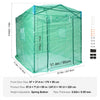 VEVOR Pop Up Greenhouse, 8'x 6'x 7.5' Pop-up Green House, Set Up in Minutes, High Strength PE Cover with Doors & Windows and Powder-Coated Steel Frame, Suitable for Planting and Storage, Green