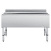 VEVOR Commercial Ice Bin, 137.4 Qt Max Capacity, 48 x 19 x 33 Inch Stainless Steel Ice Chest with Sliding Lid and Bottle Holders, Cooler Cart Cocktail Unit for Bar Restaurant Pub, NSF Certified