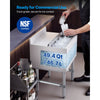 VEVOR Commercial Ice Bin, 49.4 Qt Max Capacity, 18 x 18 x 33 Inch Stainless Steel Ice Chest with Sliding Lid and Bottle Holders, Cooler Cart Cocktail Unit for Bar Restaurant Pub, NSF Certified