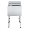 VEVOR Commercial Ice Bin, 49.4 Qt Max Capacity, 18 x 18 x 33 Inch Stainless Steel Ice Chest with Sliding Lid and Bottle Holders, Cooler Cart Cocktail Unit for Bar Restaurant Pub, NSF Certified