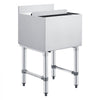 VEVOR Commercial Ice Bin, 49.4 Qt Max Capacity, 18 x 18 x 33 Inch Stainless Steel Ice Chest with Sliding Lid and Bottle Holders, Cooler Cart Cocktail Unit for Bar Restaurant Pub, NSF Certified