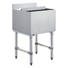 VEVOR Commercial Ice Bin, 49.4 Qt Max Capacity, 18 x 18 x 33 Inch Stainless Steel Ice Chest with Sliding Lid and Bottle Holders, Cooler Cart Cocktail Unit for Bar Restaurant Pub, NSF Certified