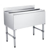 VEVOR Commercial Ice Bin, 100.7 Qt Max Capacity, 36 x 19 x 33 Inch Stainless Steel Ice Chest with Sliding Lid and Bottle Holders, Cooler Cart Cocktail Unit for Bar Restaurant Pub, NSF Certified