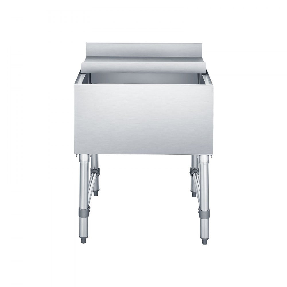 VEVOR Commercial Ice Bin, 79.9 Qt Max Capacity, 24 x 24 x 33 Inch Stainless Steel Ice Chest with Sliding Lid, 24H Long-Lasting Insulation, Cooler Cart Cocktail Unit for Bar Restaurant Pub, NSF
