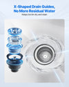 VEVOR commercial ice bin X-shaped drain guides graphic