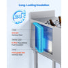VEVOR Commercial Ice Bin, 39.6 Qt Max Capacity, 12 x 24 x 33 Inch Stainless Steel Ice Chest with Sliding Lid, 24H Long-Lasting Insulation, Cooler Cart Cocktail Unit for Bar Restaurant Pub, NSF