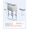 VEVOR Commercial Ice Bin, 39.6 Qt Max Capacity, 12 x 24 x 33 Inch Stainless Steel Ice Chest with Sliding Lid, 24H Long-Lasting Insulation, Cooler Cart Cocktail Unit for Bar Restaurant Pub, NSF