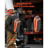VEVOR Knee Pads for Work, Extended Heavy Duty Construction Knee Pads with 2 Extension Straps, Anti-slip Foam Gel Knee Pads, Men & Women, for Gardening Flooring Roofing and Cleaning, Black and Orange