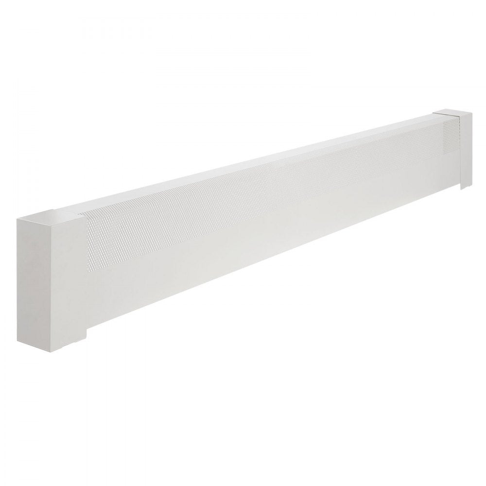 VEVOR Baseboard Heater Covers, Basic Series 5 ft Standard Electric Heating Unit Front Cover for Home Improvement, Heavy-duty Steel, Easy Installation for Bedroom Replacing Old Cover, White