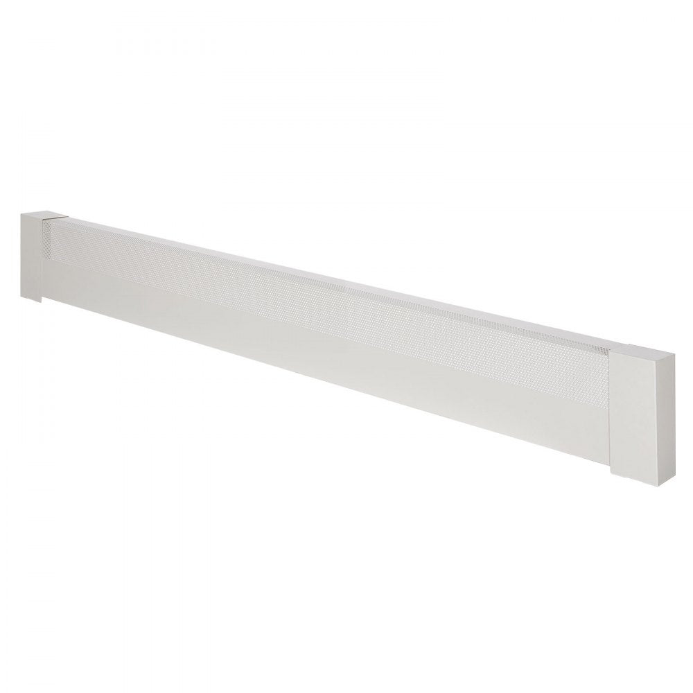 VEVOR Baseboard Heater Covers, Basic Series 5 ft Standard Electric Heating Unit Front Cover for Home Improvement, Heavy-duty Steel, Easy Installation for Bedroom Replacing Old Cover, White