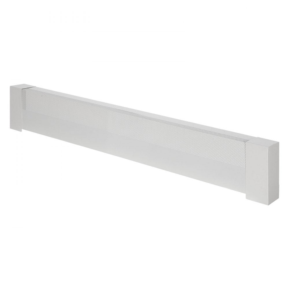 VEVOR Baseboard Heater Covers, Basic Series 4 ft Standard Electric Heating Unit Front Cover for Home Improvement, Heavy-duty Steel, Easy Installation for Bedroom Replacing Old Cover, White