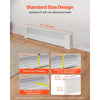 VEVOR Baseboard Heater Covers, Basic Series 3 ft Standard Electric Heating Unit Front Cover for Home Improvement, Heavy-duty Steel, Easy Installation for Bedroom Replacing Old Cover, White