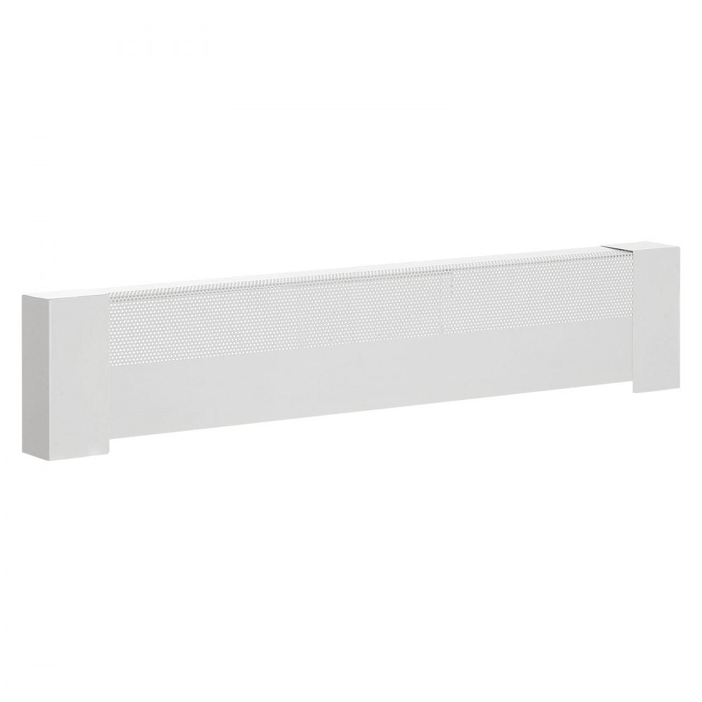 VEVOR Baseboard Heater Covers, Basic Series 3 ft Standard Electric Heating Unit Front Cover for Home Improvement, Heavy-duty Steel, Easy Installation for Bedroom Replacing Old Cover, White