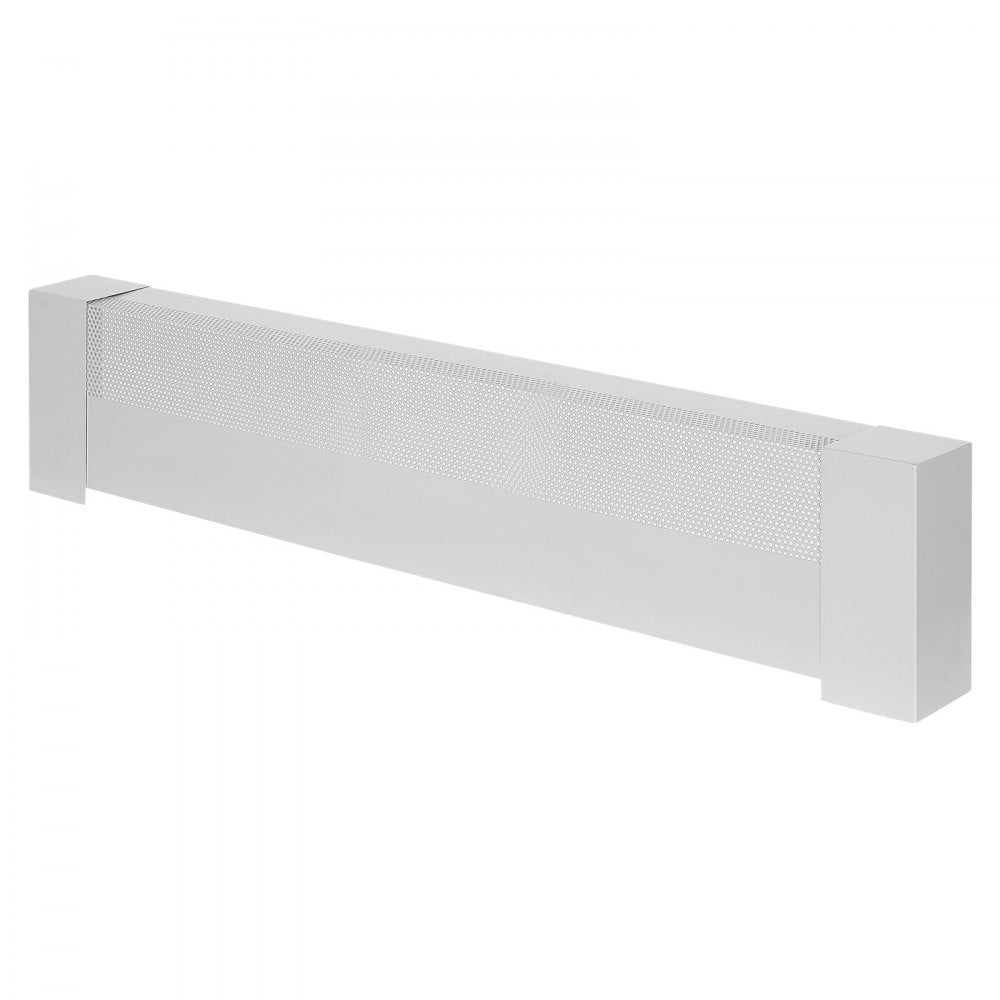 VEVOR Baseboard Heater Covers, Basic Series 3 ft Standard Electric Heating Unit Front Cover for Home Improvement, Heavy-duty Steel, Easy Installation for Bedroom Replacing Old Cover, White