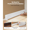 VEVOR Baseboard Heater Covers, Basic Series 6 ft Standard Electric Heating Unit Front Cover for Home Improvement, Heavy-duty Steel, Easy Installation for Bedroom Replacing Old Cover, White