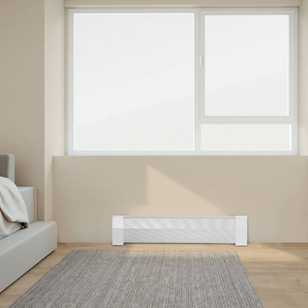 VEVOR Baseboard Heater Covers, Premium Series 3 ft Standard Electric Heating Unit Front Cover for Home Improvement, Heavy-duty Steel, Easy Installation for Bedroom Replacing Old Cover, White