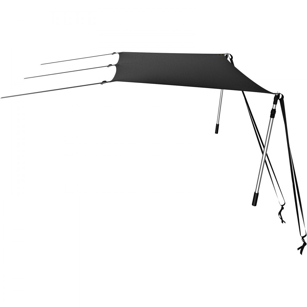 VEVOR T-Top Sun Shade Kit 4\' x 5\', UV-Proof 600D Polyester T-top Extension Kit with Rustproof Steel Telescopic Poles, Waterproof T-Top Shade Kit, Easy to Assemble for T-Tops ＆ Bimini Top