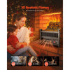 VEVOR Electric Fireplace Log, 16 inch Fireplace Insert Log Heater, with Remote Controller, 5 Adjustable Flame Brightness, 24H Timer, Overheat Protection, Thermostat, for Home and Office Decor Black