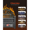 VEVOR Electric Fireplace Log, 20 inch Fireplace Insert Log Heater, with Remote Controller, 5 Adjustable Flame Brightness, 24H Timer, Overheat Protection, Thermostat, for Home and Office Decor Black