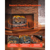 VEVOR Electric Fireplace Log, 23 inch Fireplace Insert Log Heater, with Crackling Sound,Remote Controller, 5 Adjustable Flame Brightness, Timer, Overheat Protection, Thermostat, for Home Decor Black