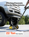 VEVOR 22-ton air hydraulic floor jack lifting heavy vehicle - 22 ton max capacity
