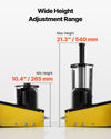 VEVOR floor jack wide height adjustment range (10.4 in to 21.3 in)