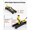VEVOR Low Profile Floor Jack, 2.5 Ton (5512 lbs) Capacity, Steel Racing Floor Jack with Single Piston Quick Lift Pump & SUV Adapters, Hydraulic Trolley Car Lift for Sedans, Lifting Range 3.3"-13.8"