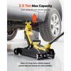 VEVOR Low Profile Floor Jack, 2.5 Ton (5512 lbs) Capacity, Steel Racing Floor Jack with Single Piston Quick Lift Pump & SUV Adapters, Hydraulic Trolley Car Lift for Sedans, Lifting Range 3.3"-13.8"
