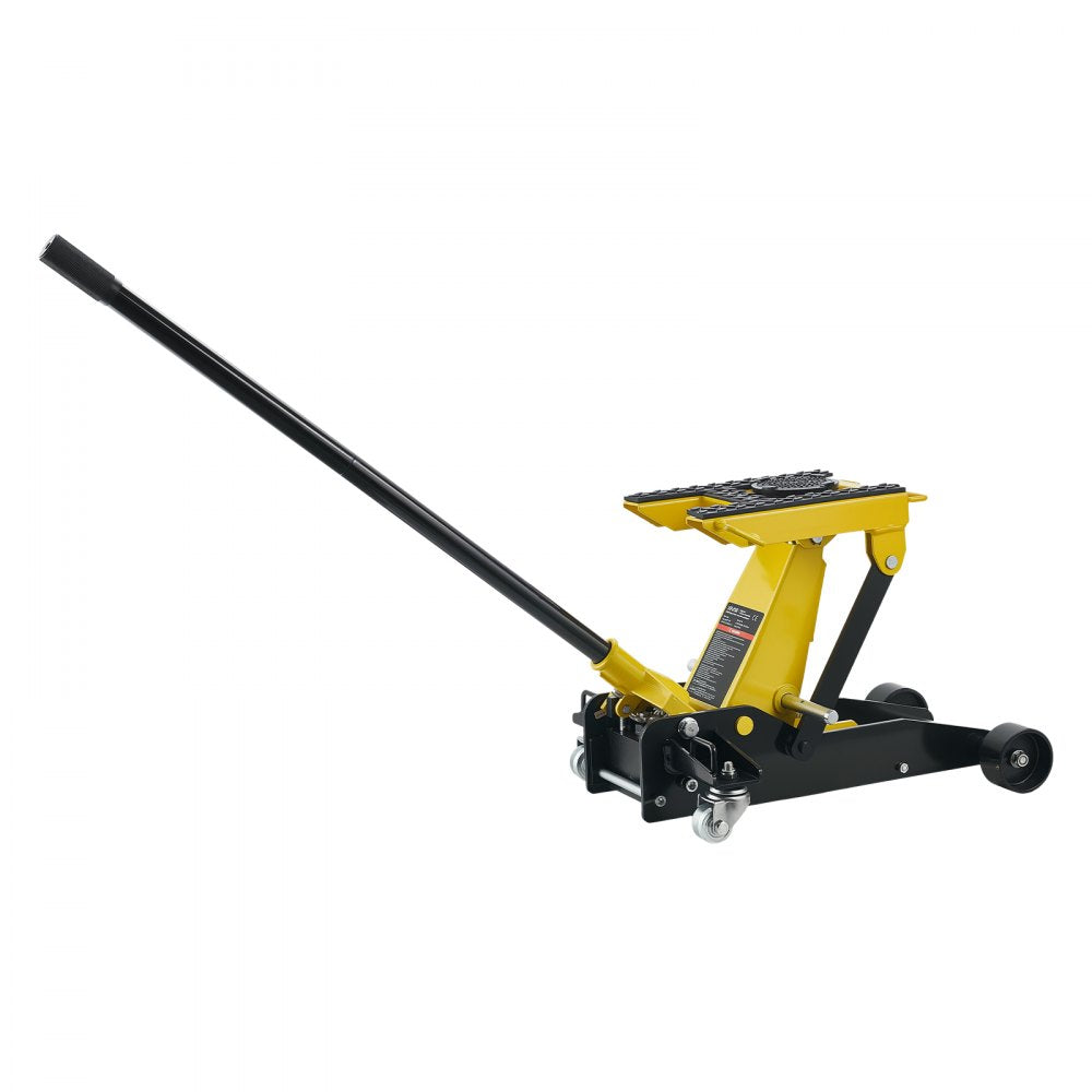 VEVOR Low Profile Floor Jack, 2 Ton (4409 lbs) Capacity, Steel Racing Floor Jack with Single Piston Quick Lift Pump, Hydraulic Trolley Car Lift for Cars, Motorcycles, ATVs, Lifting Range 5.7"-17"