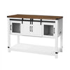 VEVOR Coffee Bar Cabinet, 47.3 x 15.7 x 32.7 in Farmhouse Coffee Bar Cabinet with 4-Tier Storage, Coffee Bar Table with Barn Doors, Farmhouse Sideboard Buffet Cabinet for Living Room, Entryway