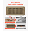 VEVOR 4 x 10 Inch Floor Registers, 6-Pack Vent Grilles, HVAC Heavy-Duty Walkable Iron Floor Vents, Easily Adjustable Rust-Proof Air Vents Deflector with Metal Damper, Ideal for Home & Office, Brown