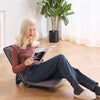 VEVOR Floor Chair, 6-Position Adjustable Meditation Chair with Back Support, Folding Sofa Chair for Reading TV Watching and Gaming, Portable Floor Seat Lounge Sofa Chair for Kids Teens Adults, Gray